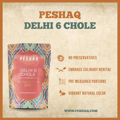 PESHAQ's Original Delhi 6 Chole Masala Paste (Raw, Not Curry Paste) | 2 Sachets – Serves 4–6